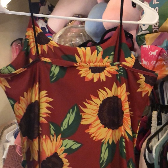 Sunflower spaghetti strap dress. Never worn. - Picture 4 of 5